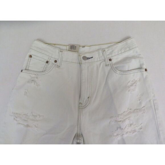 Levi's 569 Men's Sz 30 White Washed Loose Straight Denim Shorts - Picture 6 of 7